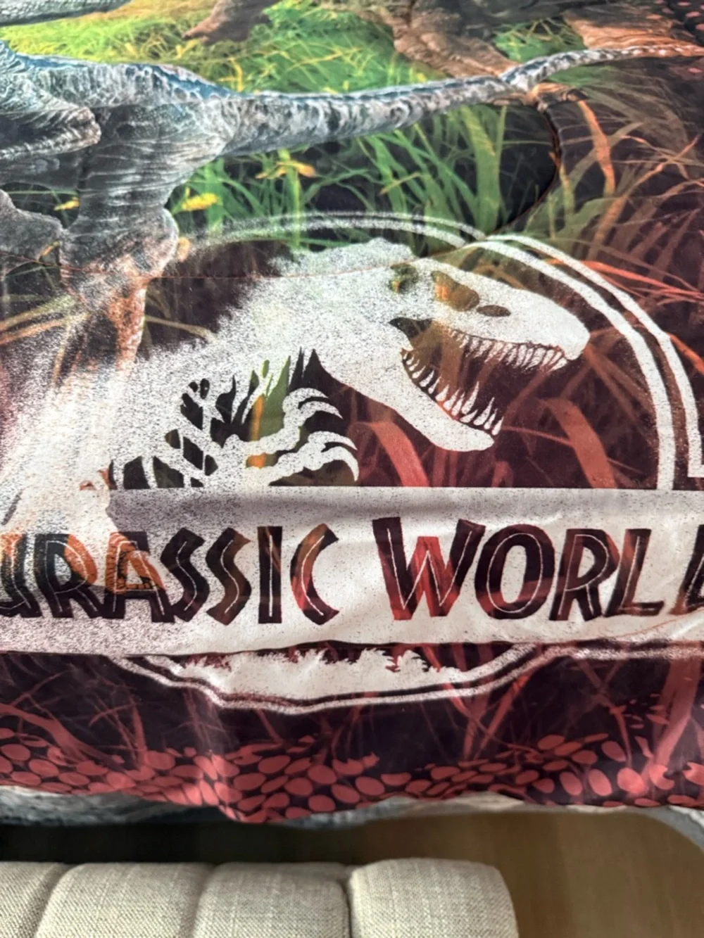 Jurassic Dinosaur Printed Comforter - Multicolor With Sheet set. Reversible.